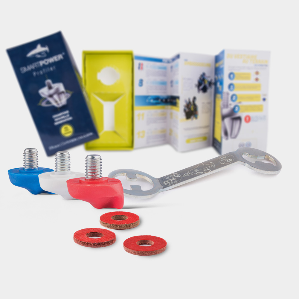 8mm-plástico-para-atornillar-nueva-generación-azul-blanco-rojo-stud crampon-8mm-plastique-à-visser-nouvelle-génération-bleu-blanc-rouge