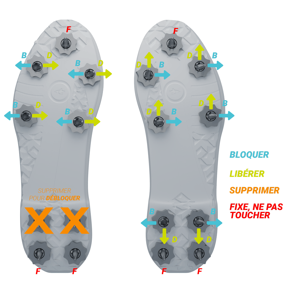 12 crampons compatibles Adidas hybrides - SMARTPOWER