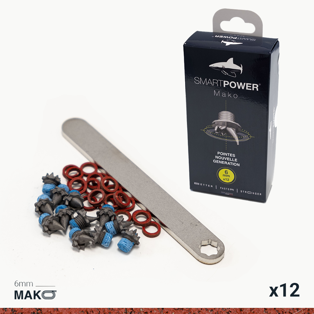 12 clavos atléticos de Mako6 mm - Paquete premium - SMARTPOWER