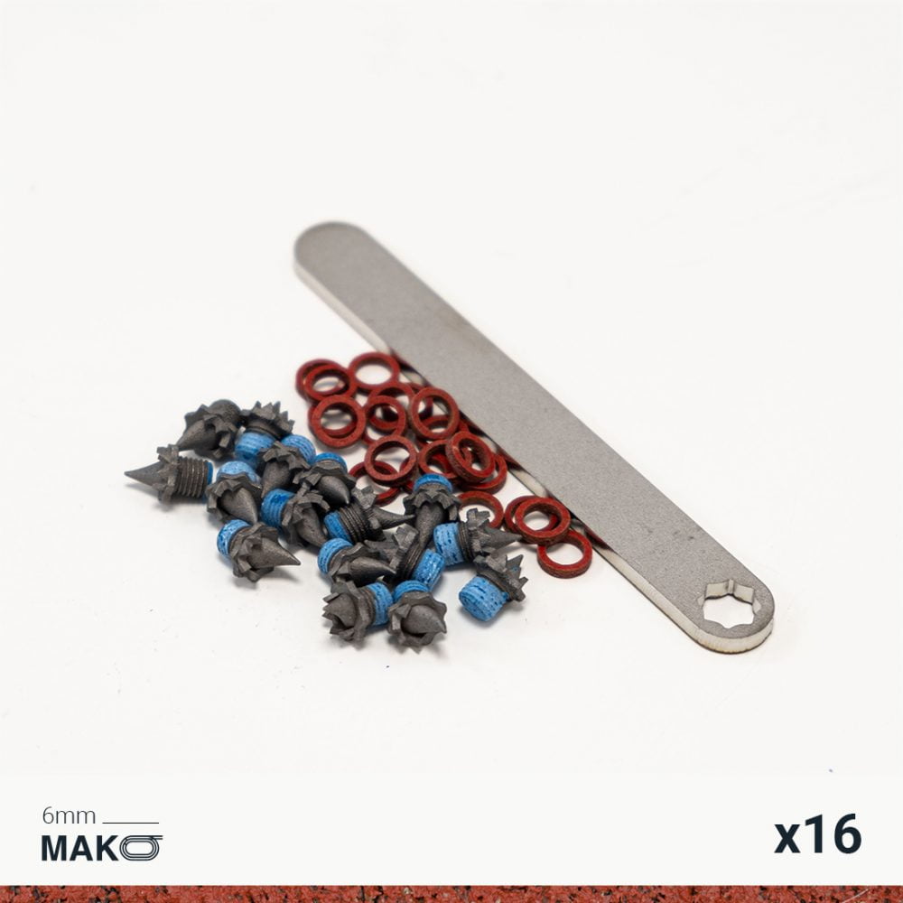 16 Pointes d'Athlétisme Mako, 6mm - Pack Premium, - SMARTPOWER